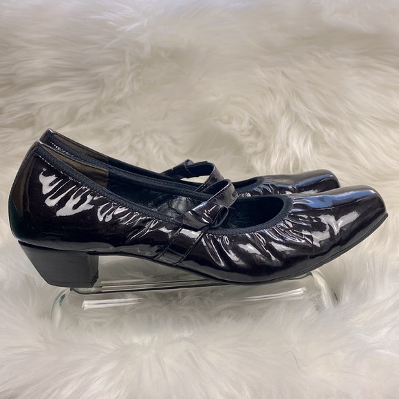 Paul Green Patent Leather Mary Jane Heel Square Toe Bow Sz 9 “Alec" EUC - Picture 3 of 10